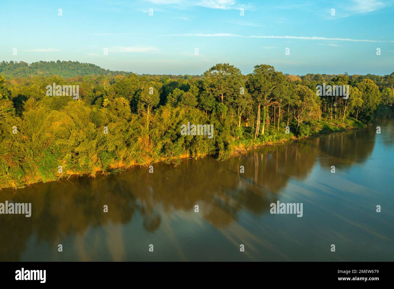 Aerial view of  The Song Dong Nai River in Cat Tien National Park, Vietnam Stock Photo