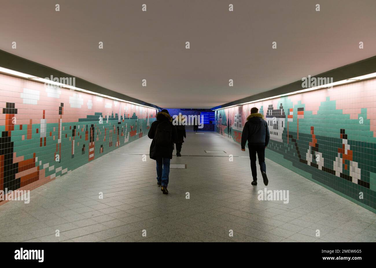 Subway, Wannsee railway station, Steglitz-Zehlendorf, Berlin, Germany Stock Photo