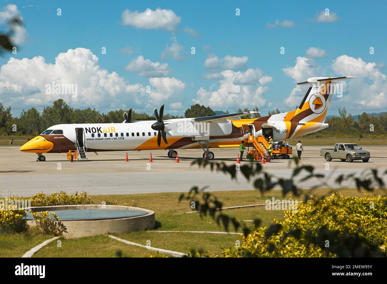 Nok Air aircraft, Ayutthaya, Ayutthaya Province, Thailand Stock Photo
