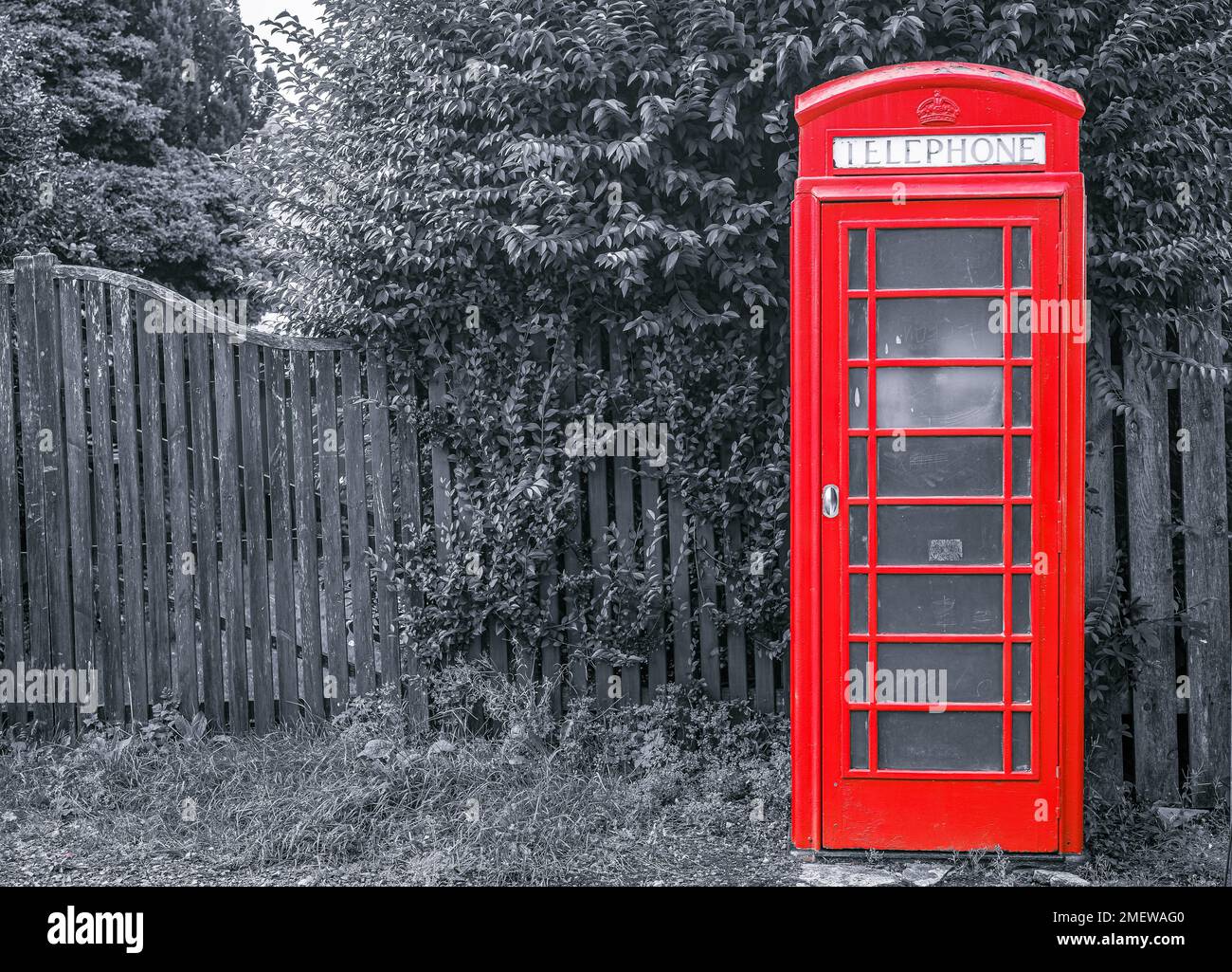 Telephone box in Straiton village Stock Photo