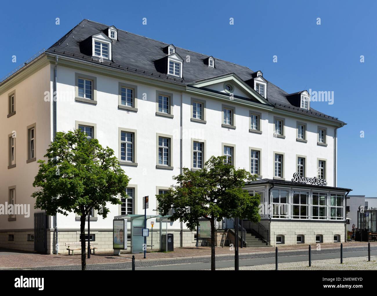 Government new town, Classicism quarter, Haus Husemann, formerly Gasthof Koenig von Preussen, Arnsberg, Sauerland, North Rhine-Westphalia, Germany Stock Photo