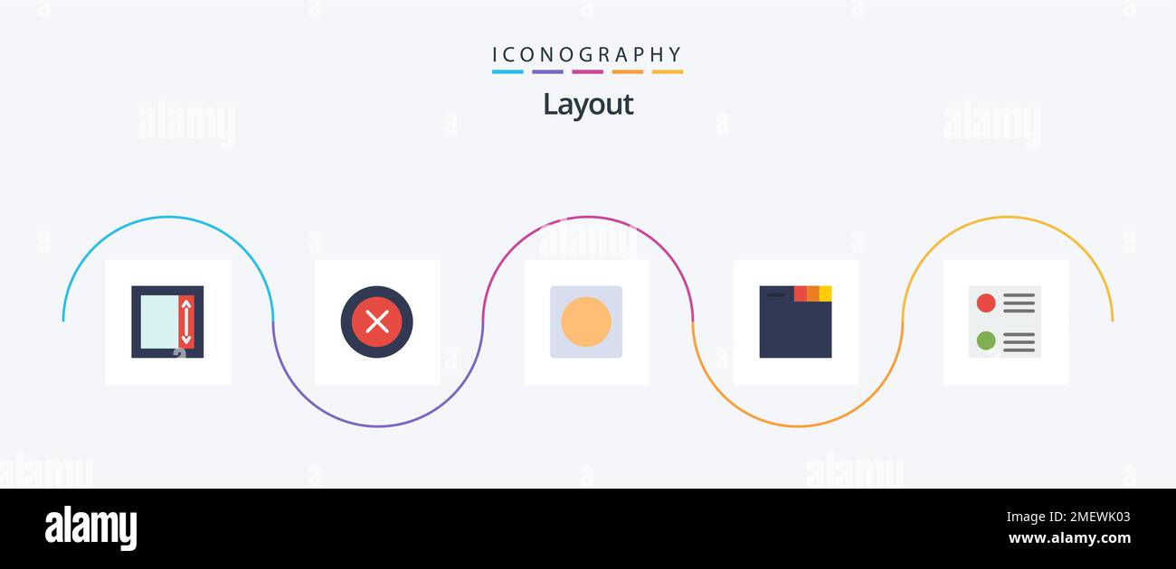 Layout Flat 5 Icon Pack Including . radio button. frame. list. tabs