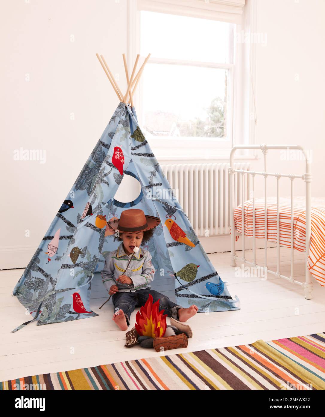 Teepee, Final shot, With model-1 Stock Photo