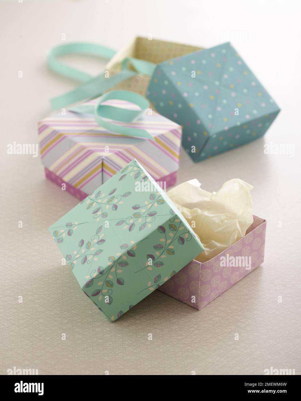 Paper Craft Diy Origami Gift Box Stock Photo Alamy