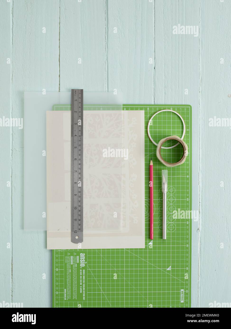 Papercraft. DIY Paper Lantern You Will Need equipment Stock Photo Alamy