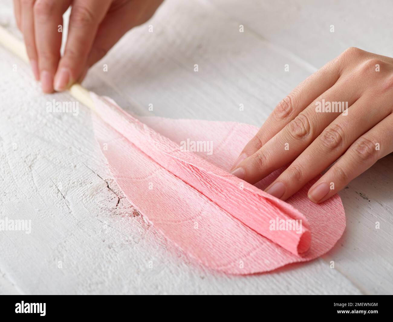 Papercraft Giant roses steps Stock Photo - Alamy