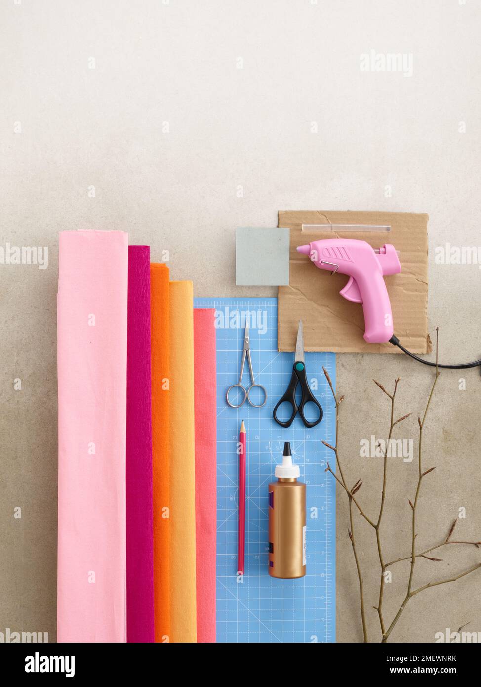 Papercraft Cherry blossom materials Stock Photo Alamy