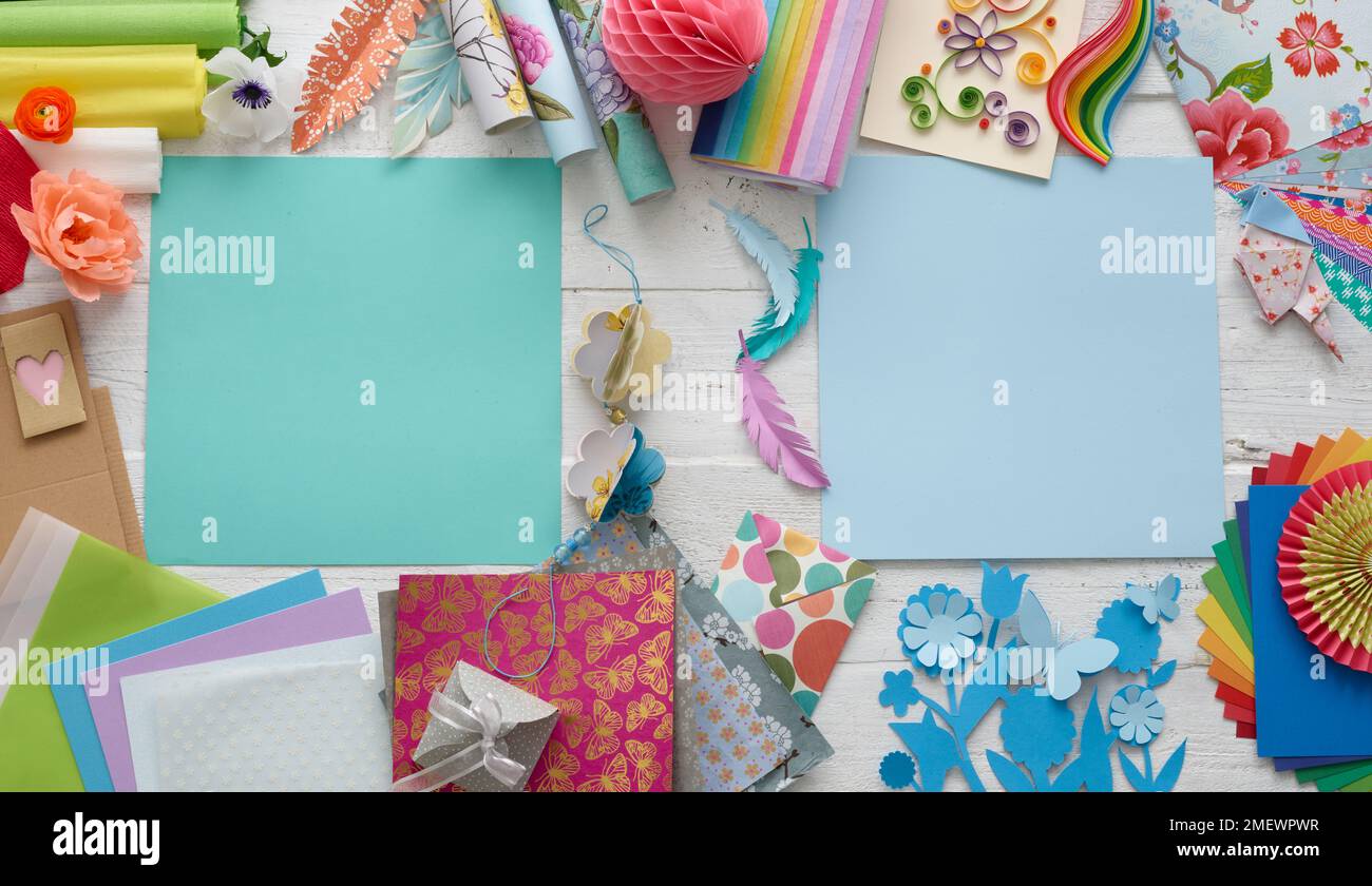 Papercraft. Introduction to paper Stock Photo - Alamy