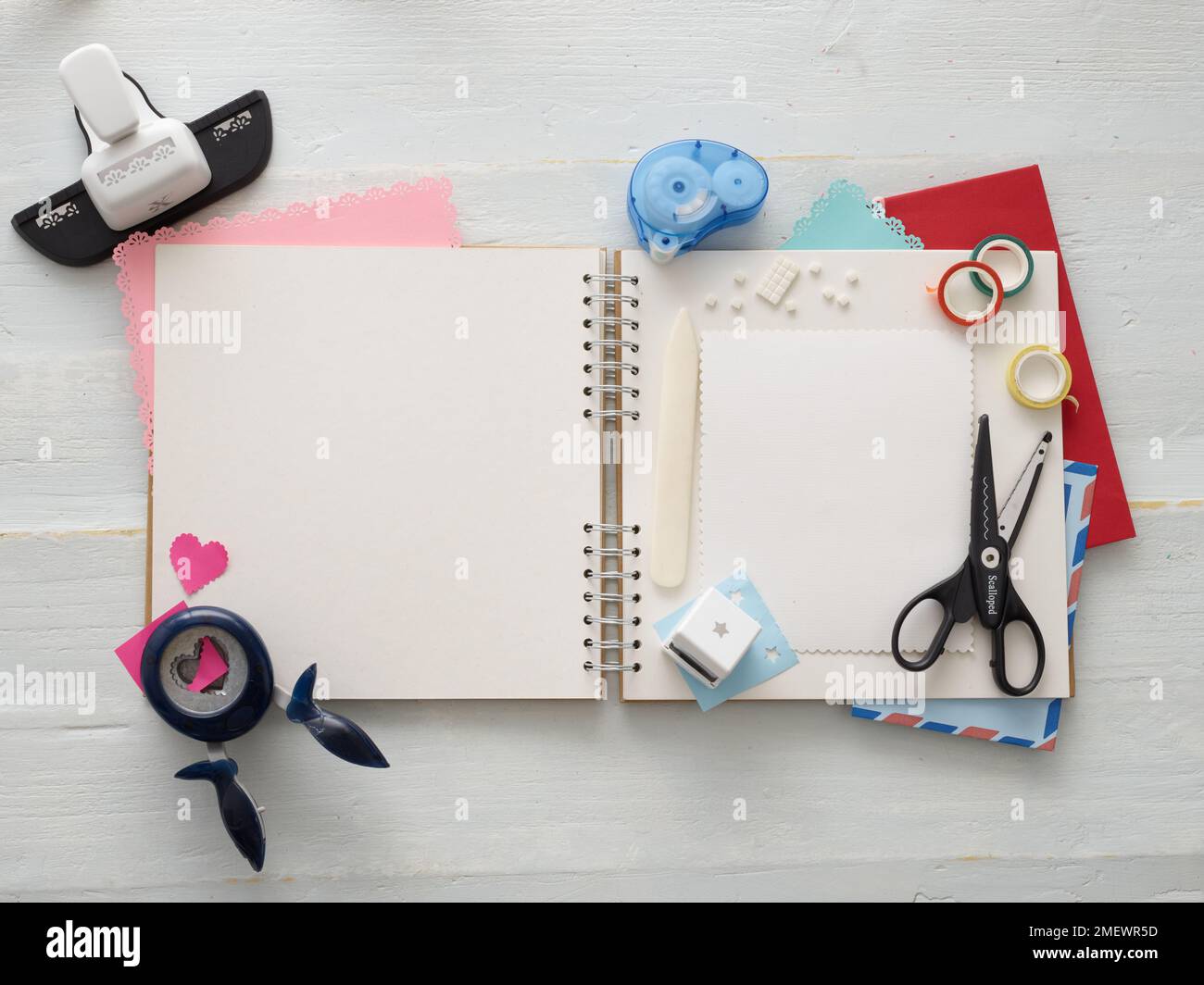 Papercraft. Scrapooking equipment shot Stock Photo Alamy