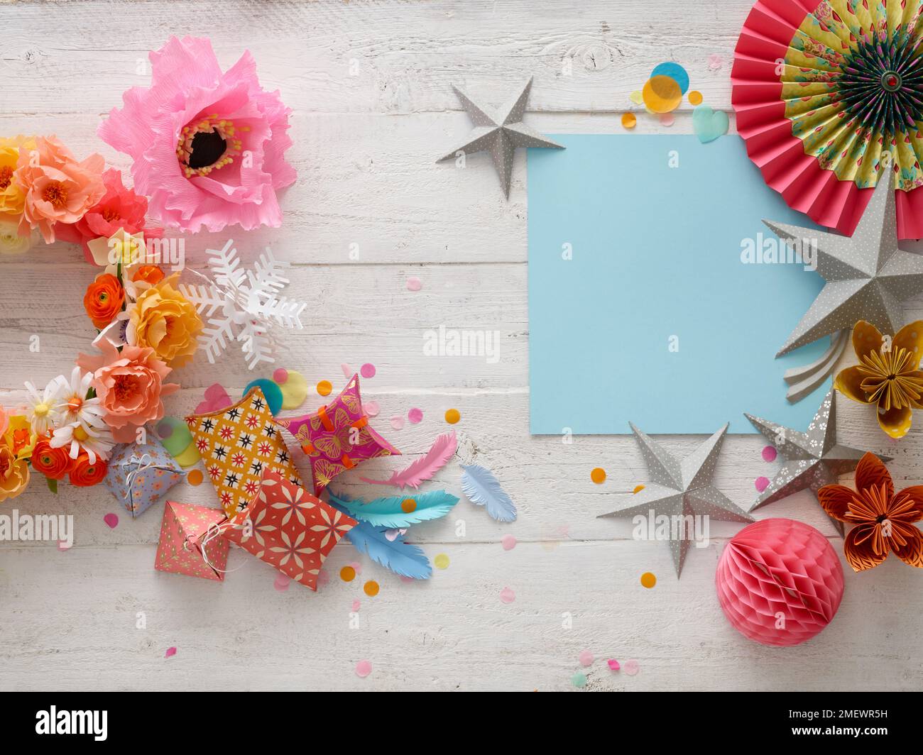 Papercraft introduction page Stock Photo - Alamy