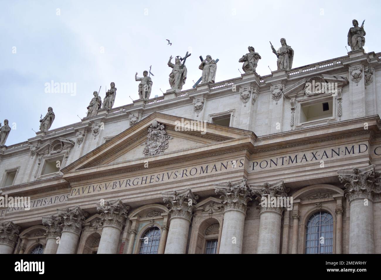 Saint Peter Rennaissance A close up of the St. Peter's Basilica built in the renaissance style ...