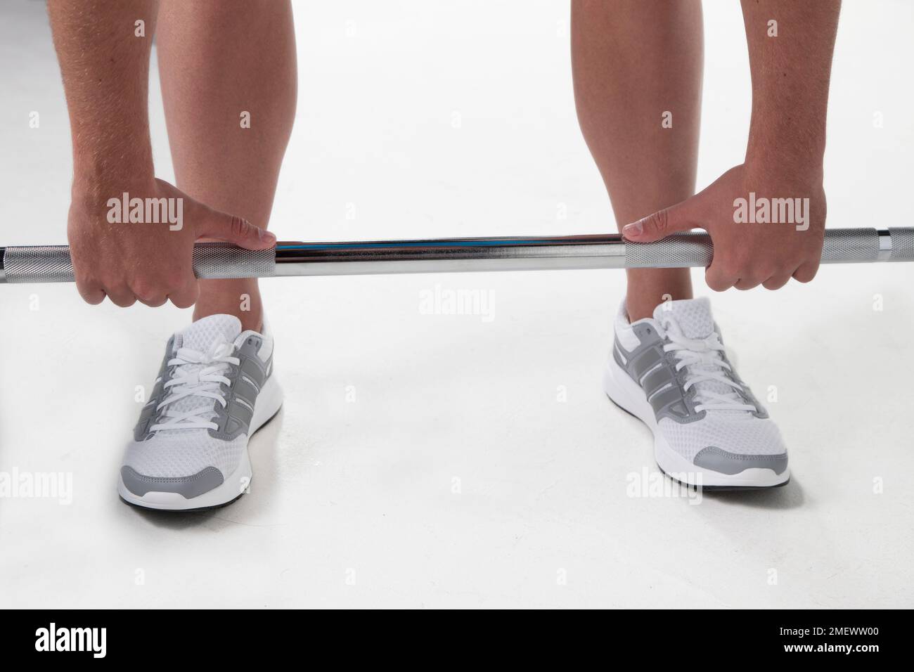 close up of weight lifting Stock Photo