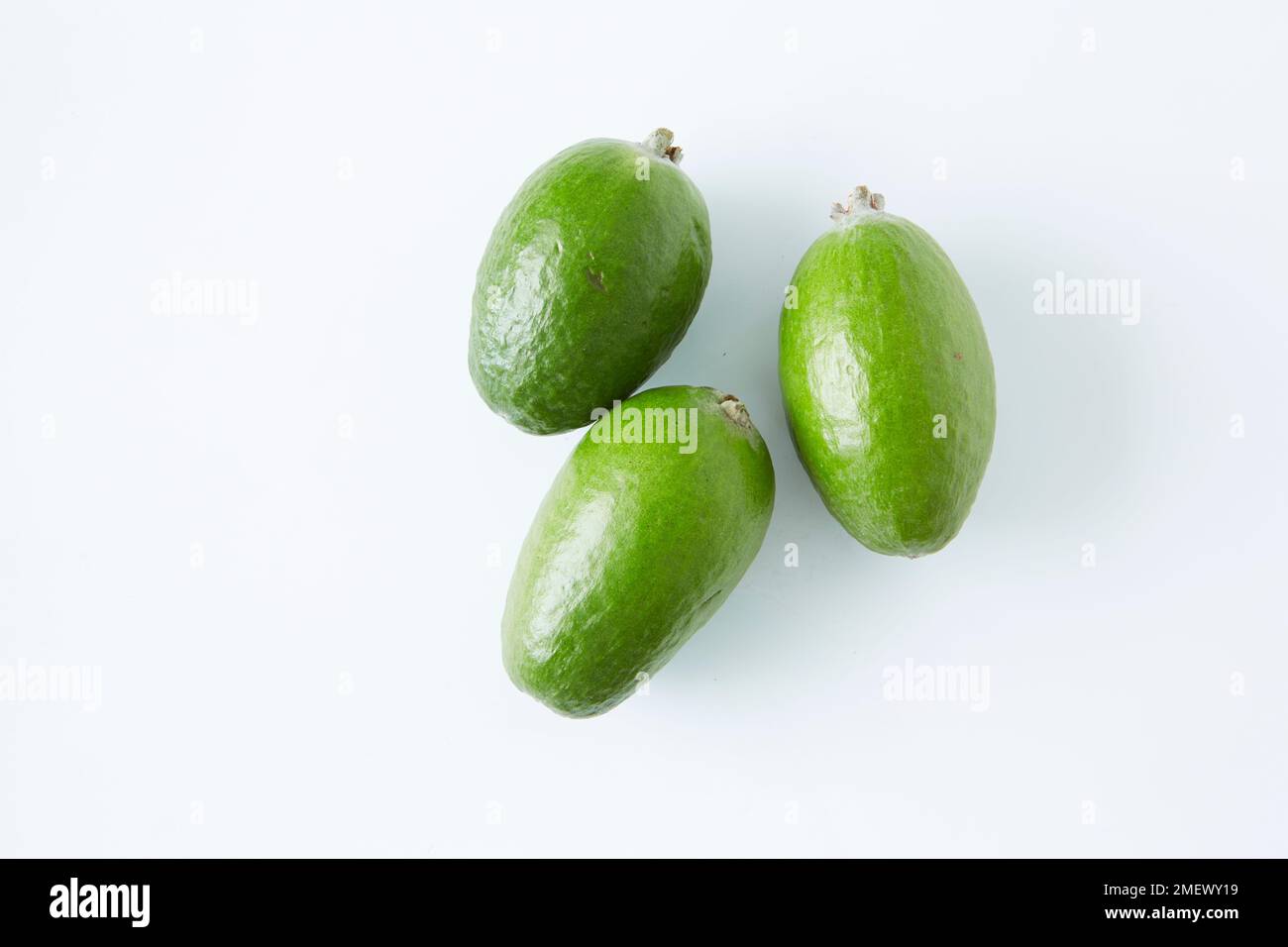 Pineapple guava fruit on white background Stock Photo Alamy