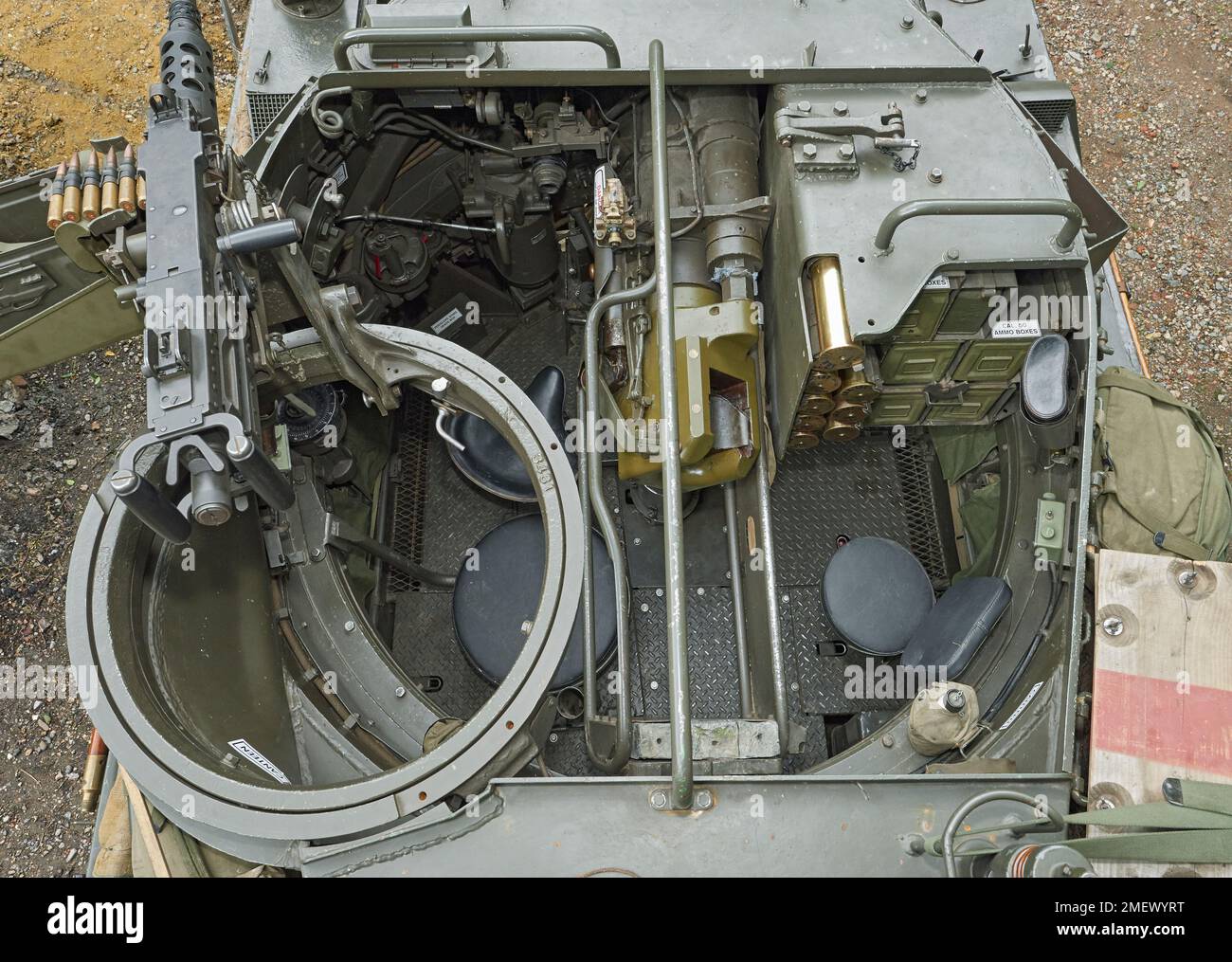 M18 hellcat turret interior stock photo alamy