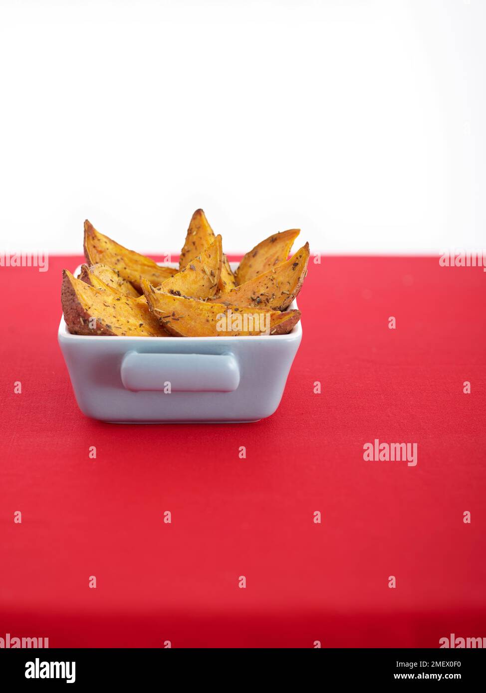 main shot, sweet potato wedges Stock Photo Alamy
