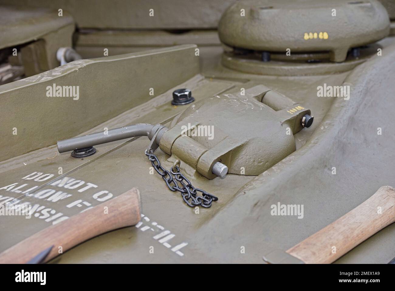 M4 Sherman, Fuel cap Stock Photo