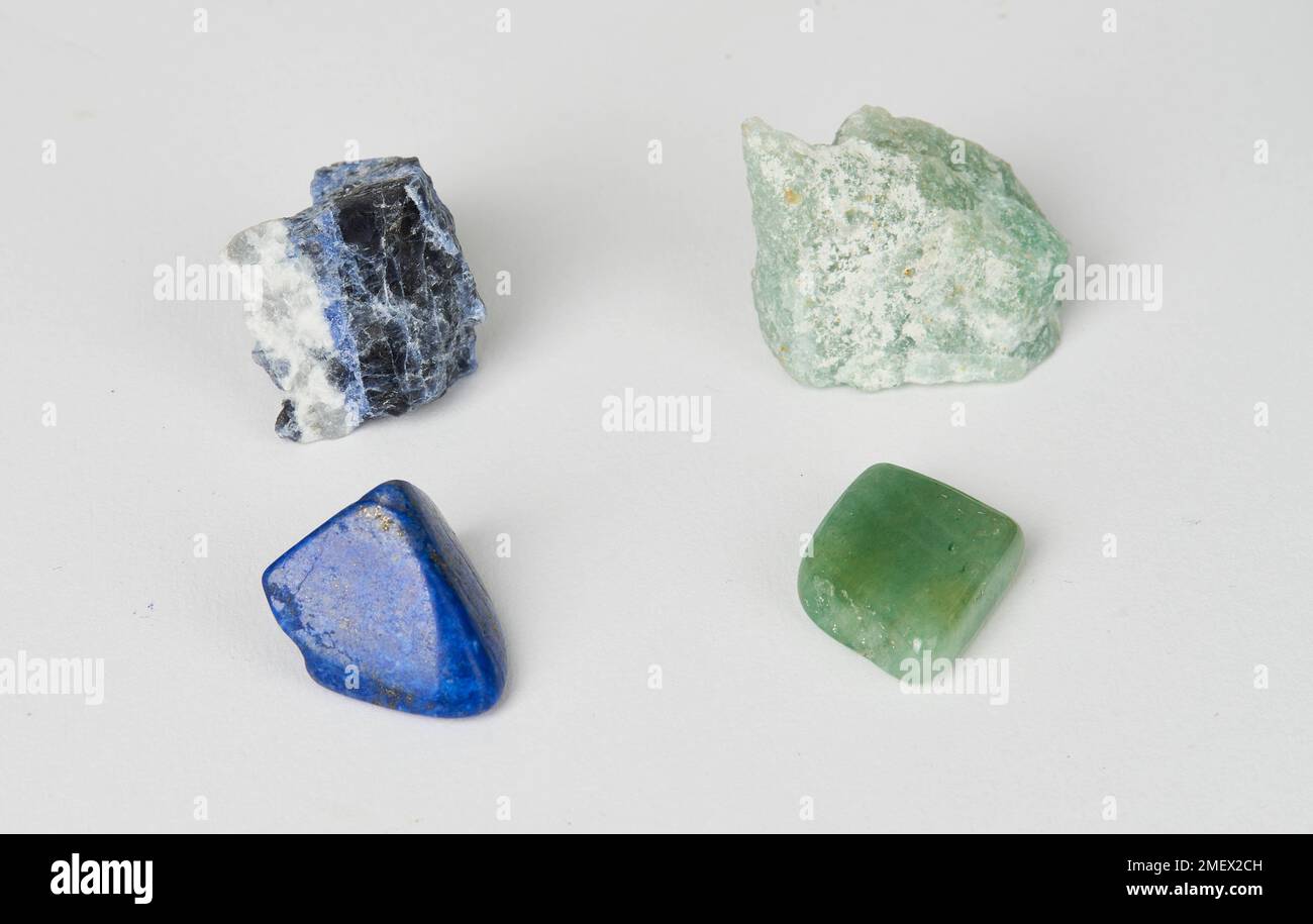 Raw and tumbled stones Stock Photo - Alamy