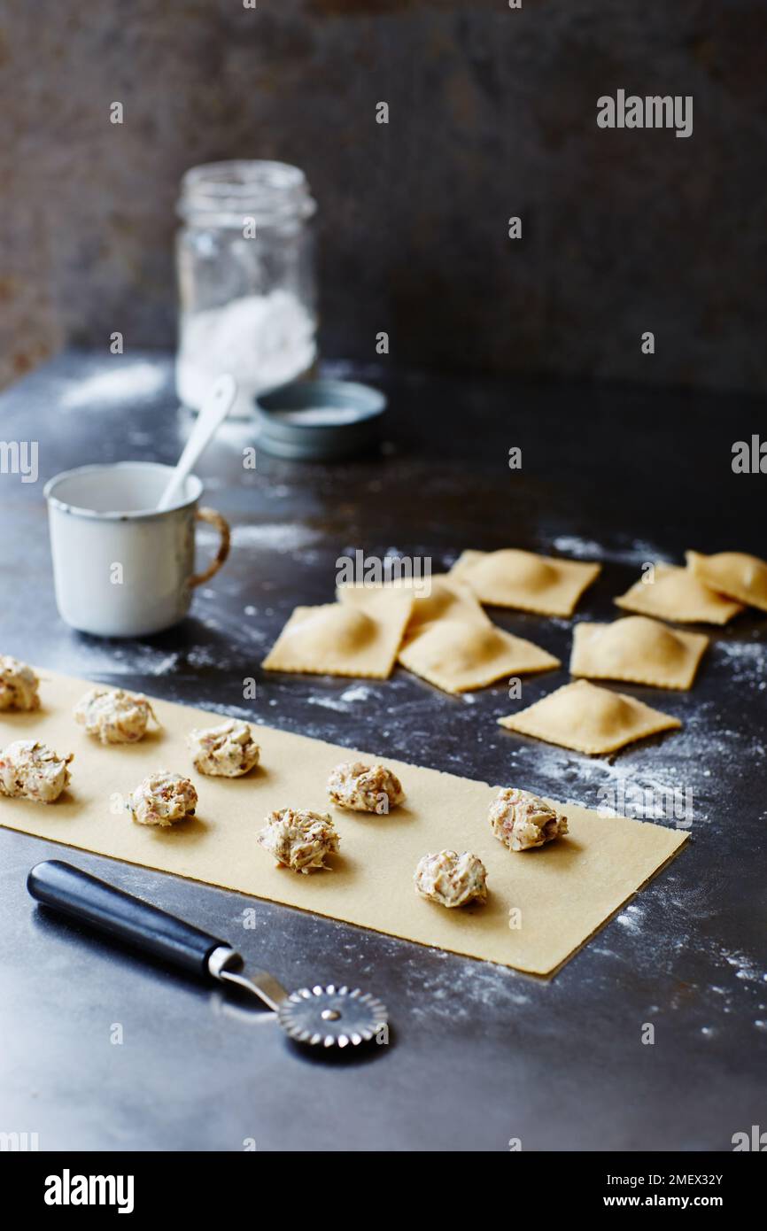 Shaping Ravioli 2 Stock Photo - Alamy