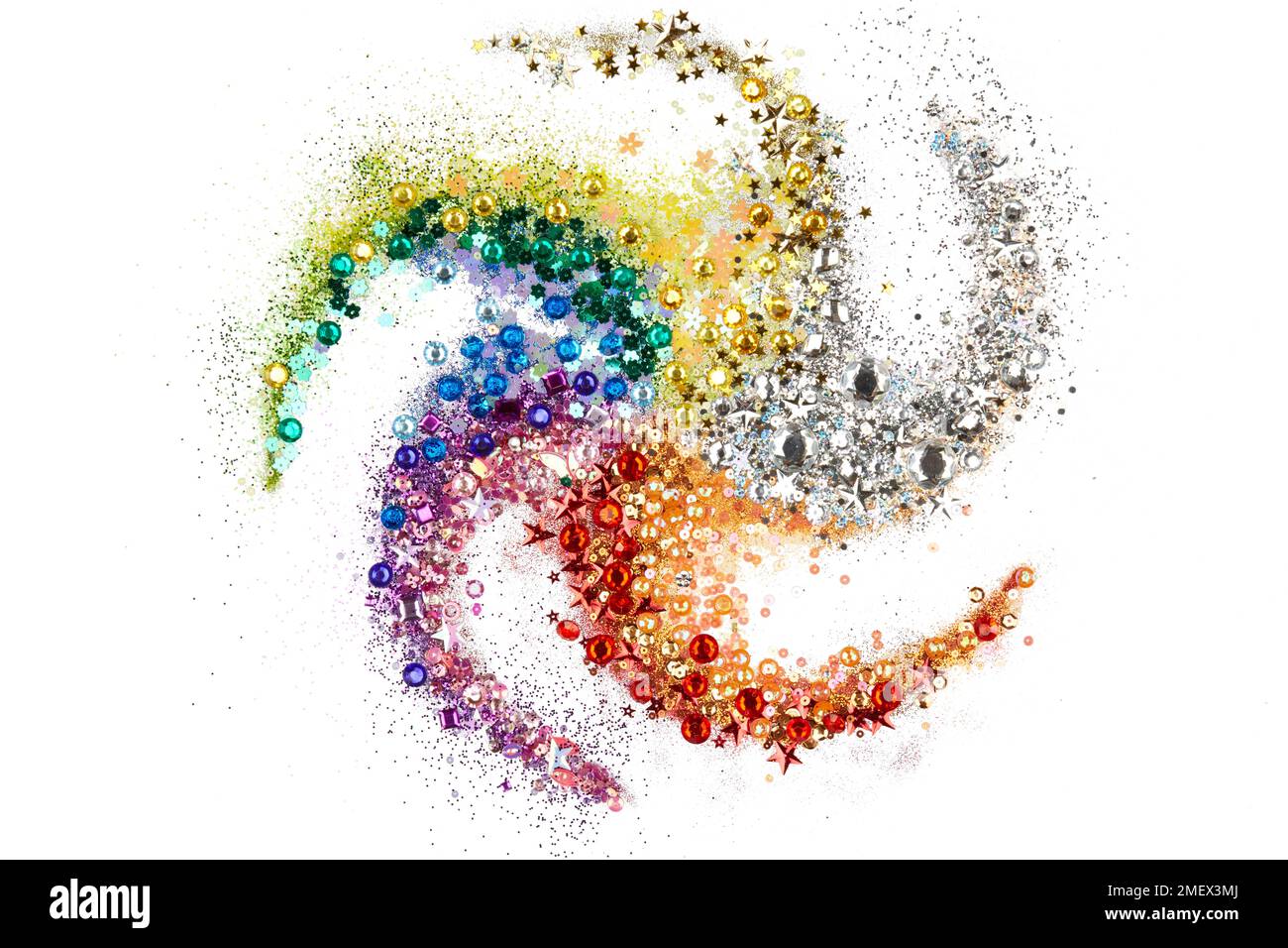 Glitter and sequin swirl Stock Photo Alamy