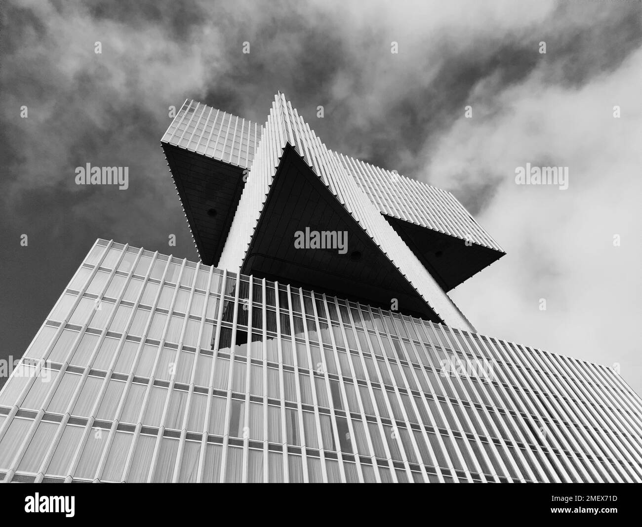 Building front view seen from the ground up Stock Photo