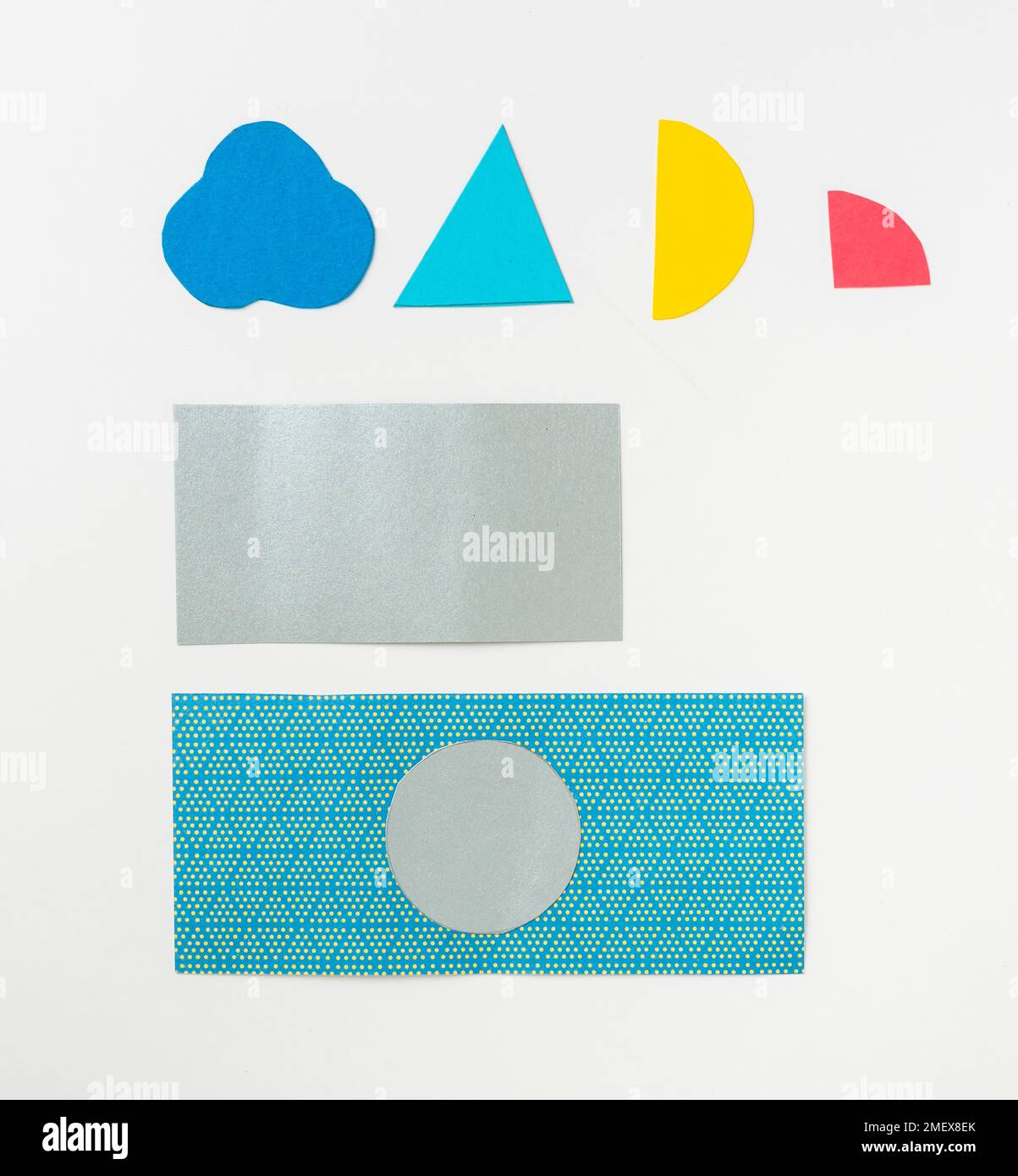 Paper money and shapes Stock Photo Alamy