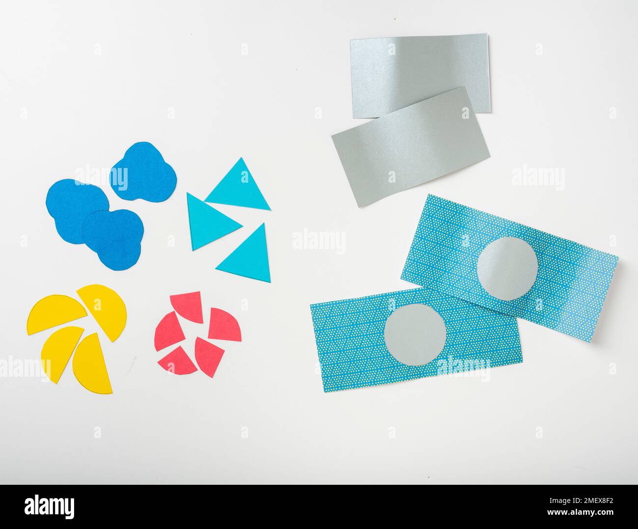 Paper money and shapes Stock Photo Alamy
