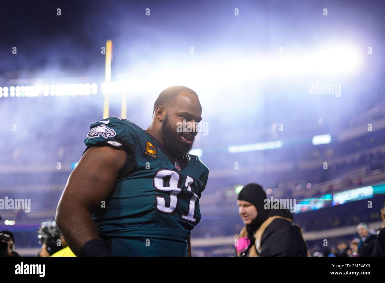 Philadelphia Eagles' Fletcher Cox after an NFL divisional round playoff