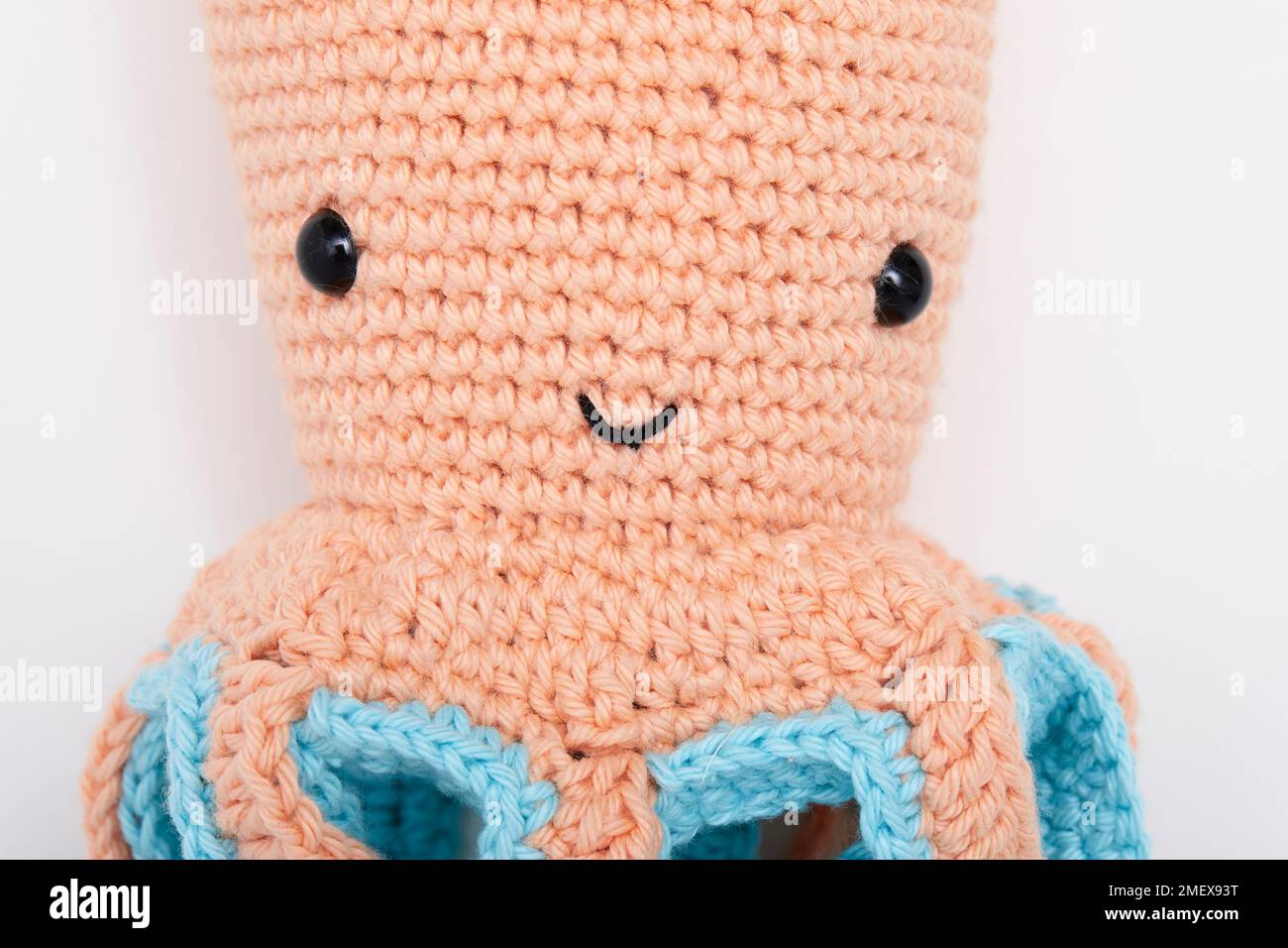 Crochet project-Hanging octopus toy, detail Stock Photo