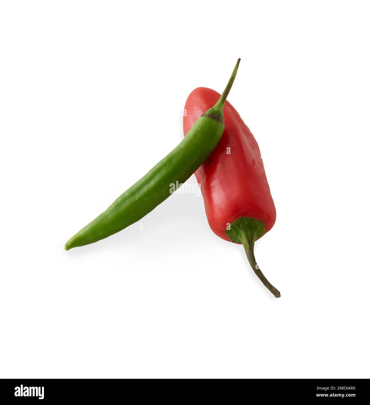 Green and red chillis Stock Photo - Alamy