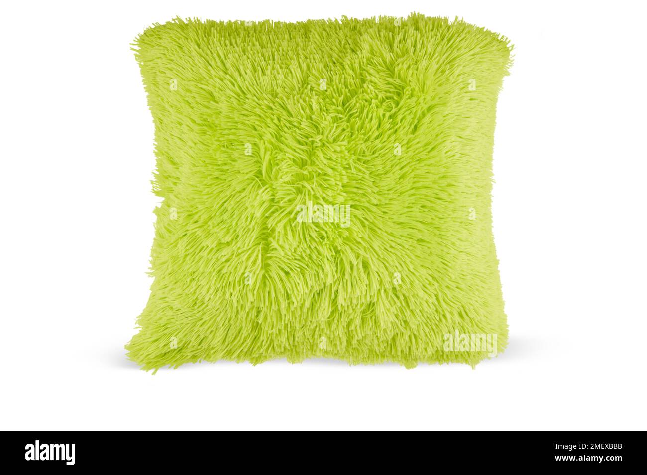 fluffy, bright green cushion Stock Photo Alamy
