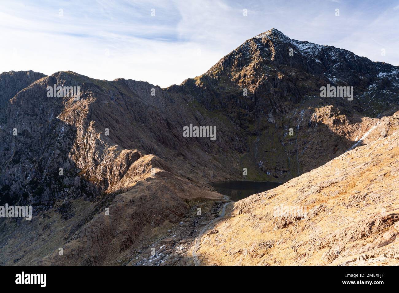The summit of Snowdon mountain, Snowdonia, north Wales Stock Photo