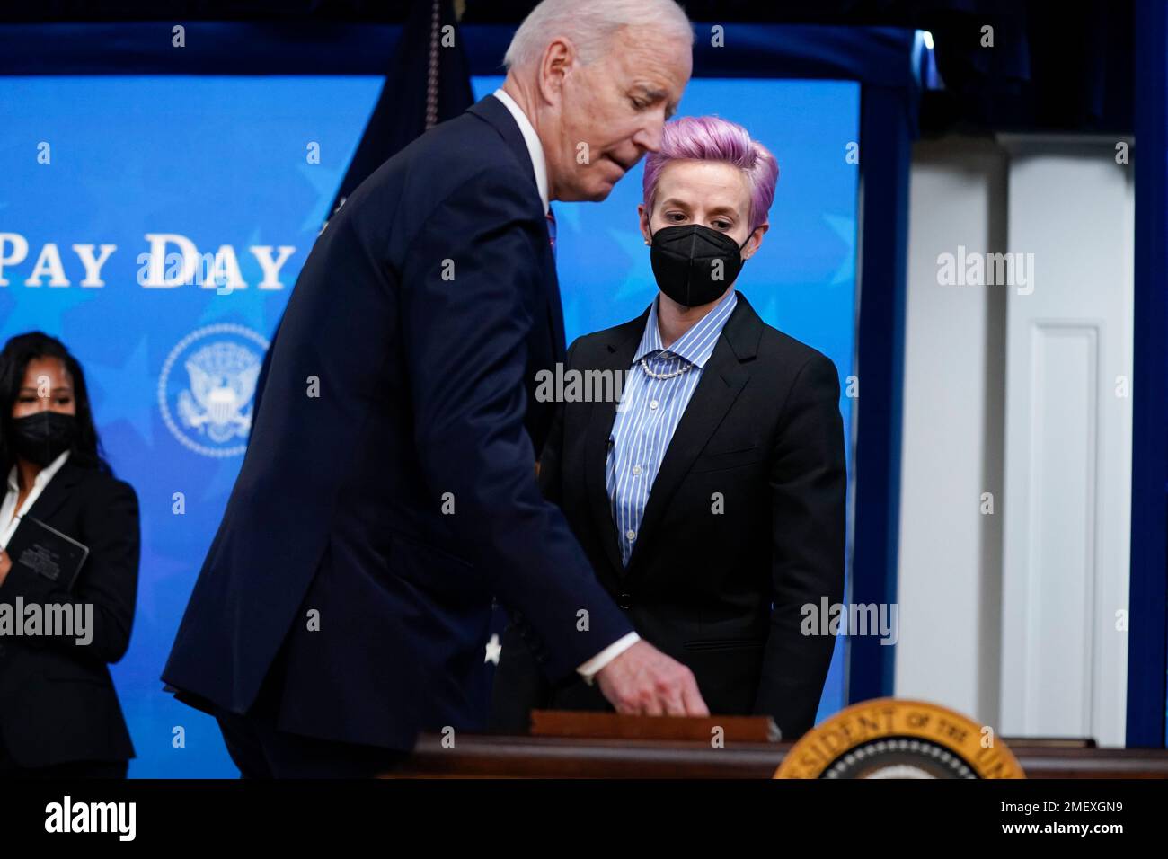 United States Soccer Women's National Team members Megan Rapinoe and