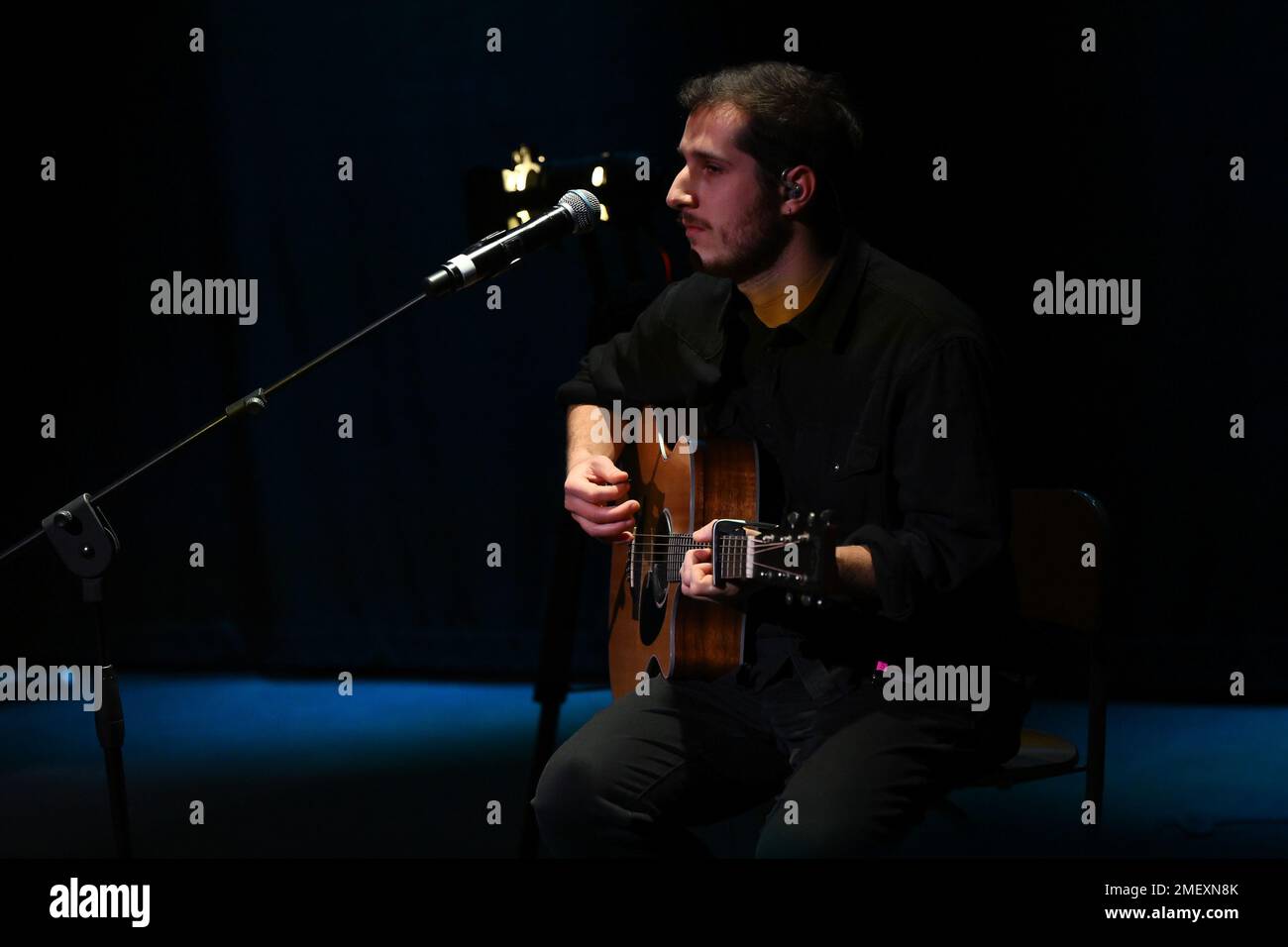 Rome, Italy. 23rd Jan, 2023. Carlo Capobianco during the Naska concert Rebel Unplugged Tour, 23th January 2023 at Auditorium Parco della Musica, Rome, Italy. Credit: Independent Photo Agency/Alamy Live News Stock Photo