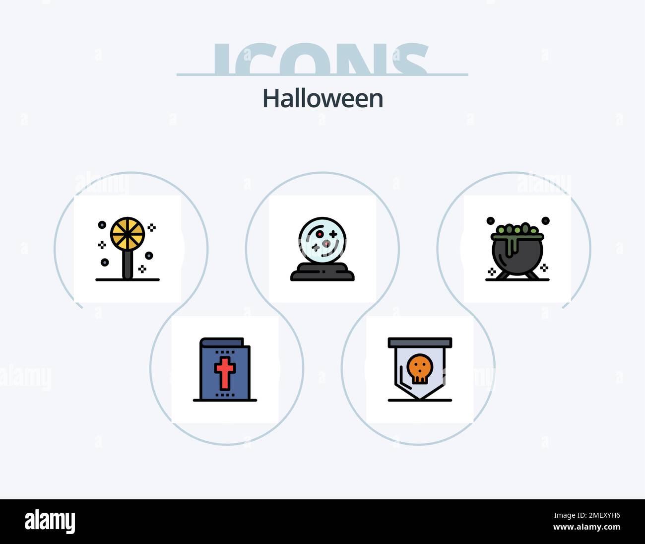 Halloween 25 FilledLine icon pack including holiday. easter. halloween.  cross. magic Stock Vector Image & Art - Alamy