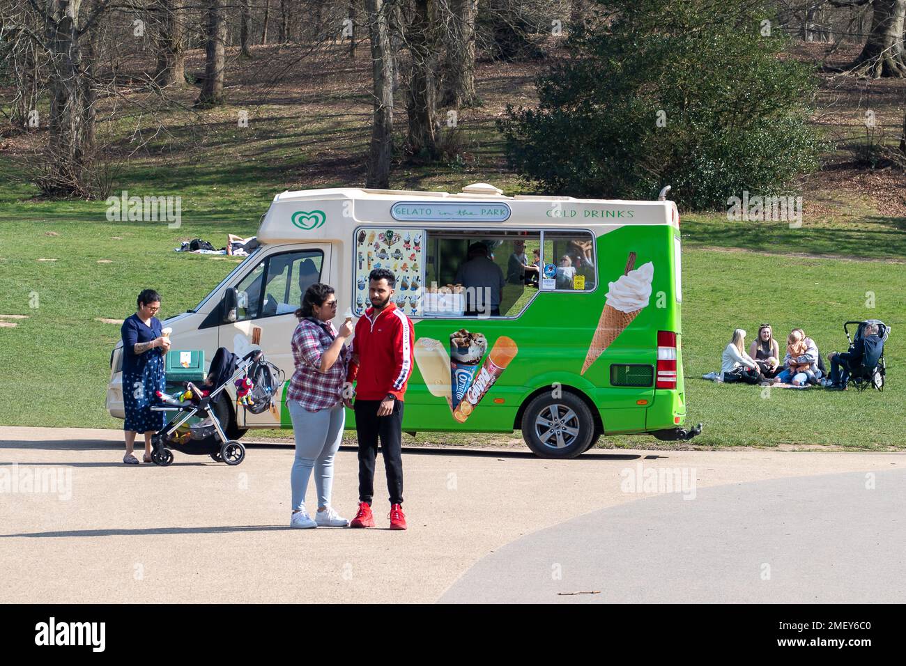Englefield Green, Egham, Surrey, UK. 23rd March, 2022. An ice cream