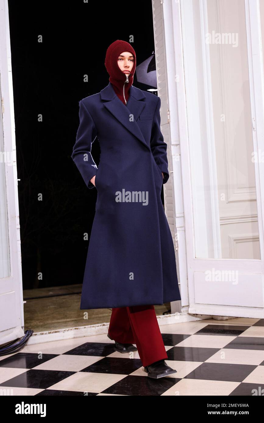 Paris, France. 23rd Jan, 2023. A model walk the runway of the Maison ...
