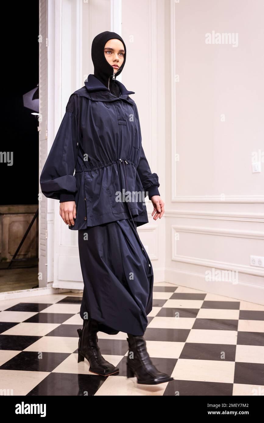 Paris, France. 23rd Jan, 2023. A model walk the runway of the Maison ...