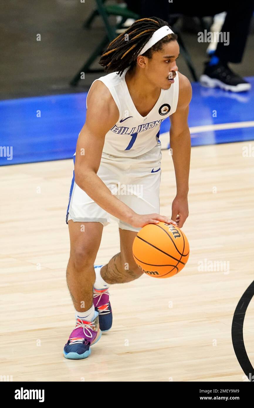 Saint Louis guard Yuri Collins handles the ball during an NCAA college
