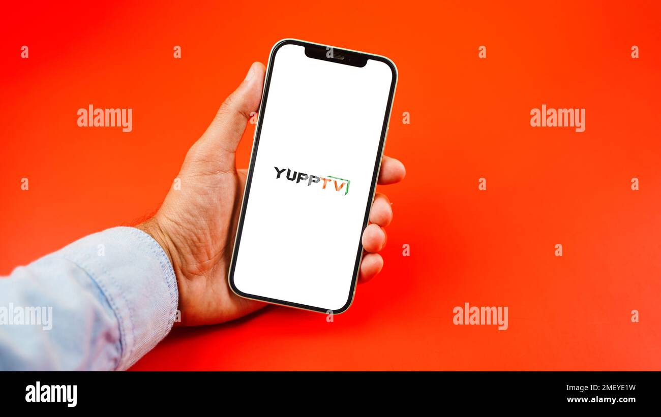YuppTV is an Indian subscription video-on-demand and over-the-top streaming service Stock Photo