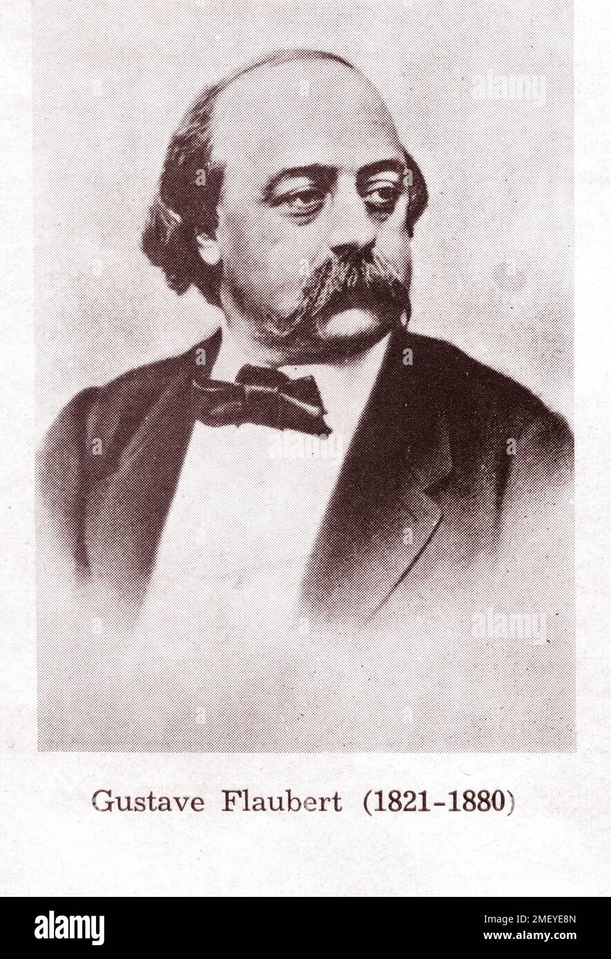 Old portrait of French writer Gustave Flaubert Stock Photo