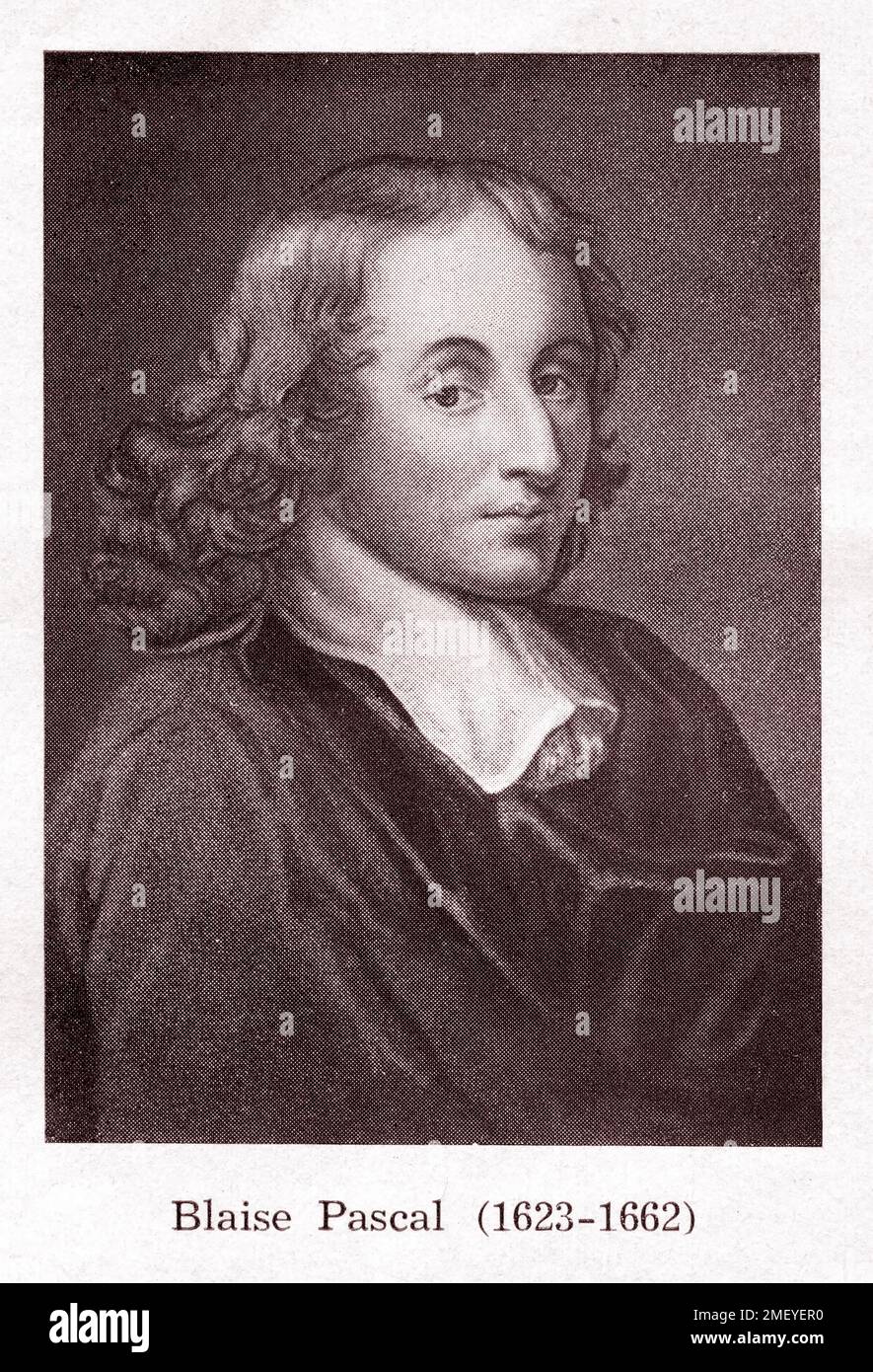 Old portrait of French writer Blaise Pascal Stock Photo - Alamy