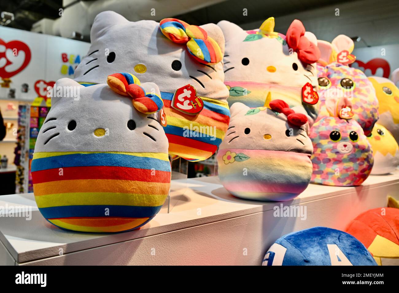 London, UK. Ty Toys. Toy Fair 2023 plays host to more than 250 exhibiting companies covering 22,000 square metres of Olympia, London. Toyfair has 10,000 followers on Twitter and the Instagram page has launched for 2023. Credit: michael melia/Alamy Live News Stock Photo