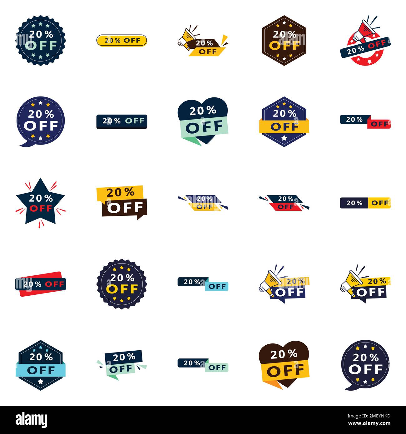 25 Creative 20 Off Sale Banners To Help You Stand Out Stock Vector