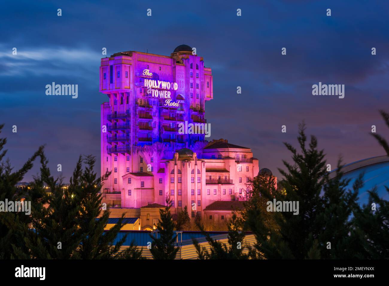 The Tower of Terror is an attraction at Walt Disney Studios Park at Disneyland Paris, France. Stock Photo