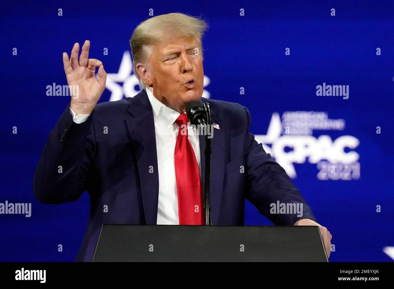 FILE In this Sunday Feb. 28, 2021, file photo President Donald Trump