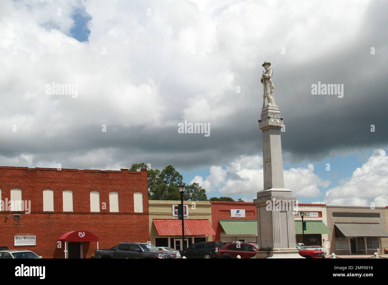 Schley County Confederate Monument in Ellaville, GA, USA Stock Photo