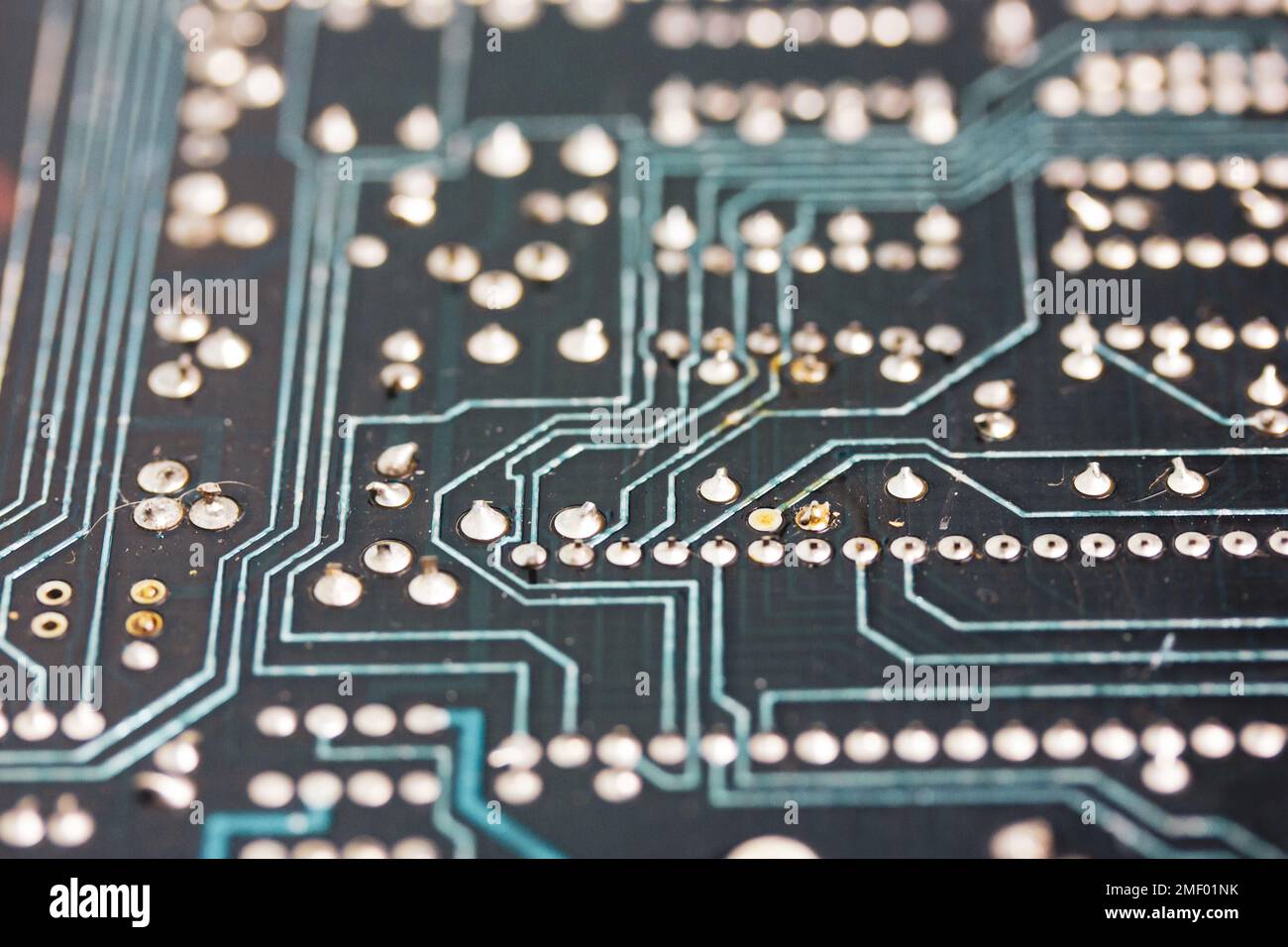 Kyiv Ukraine 1 May 2021 Green motherboard background Production of