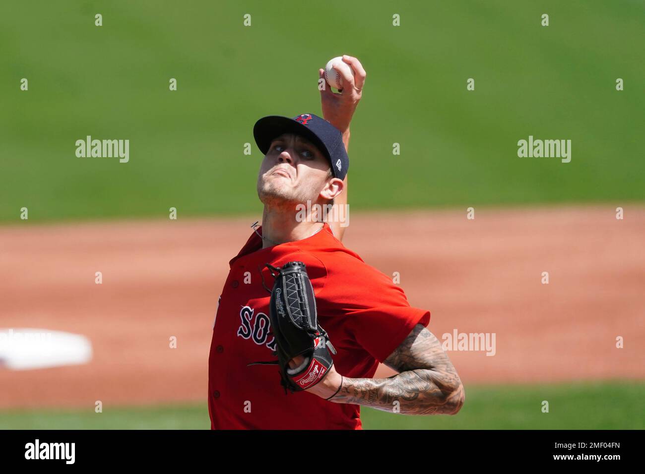 Boston Red Sox starting pitcher Tanner Houck (89) stands off the