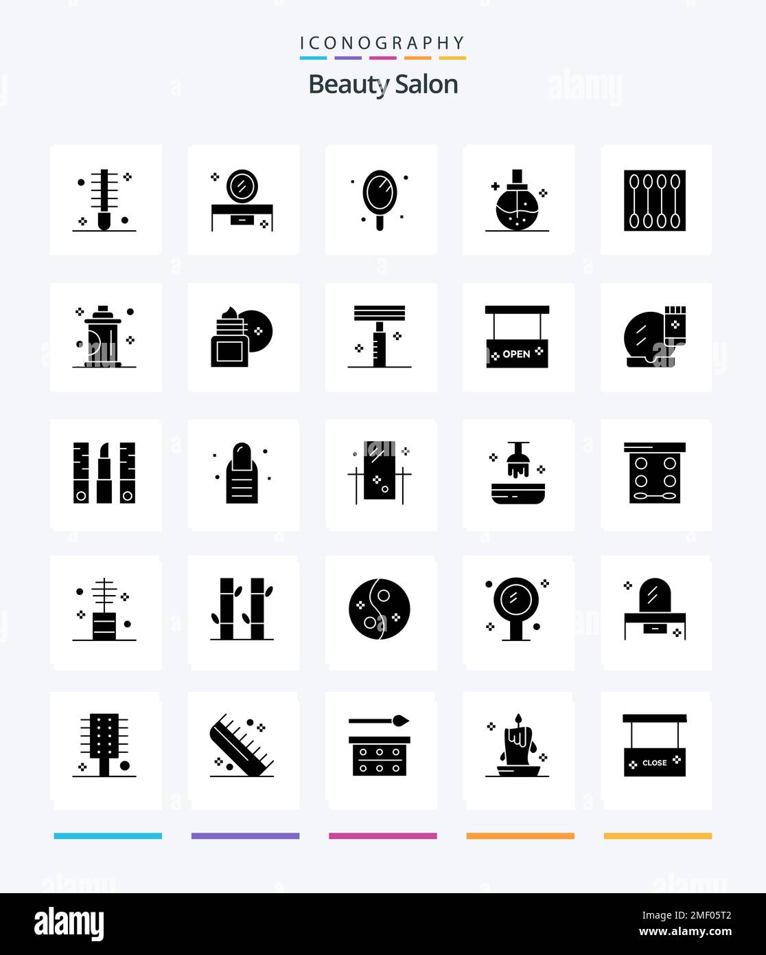 Creative Beauty Salon 25 Glyph Solid Black icon pack Such As health ...