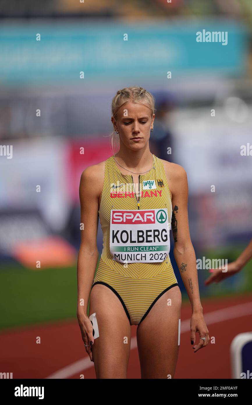 Majtie Kolberg participating in the 800 meters of the European